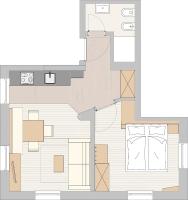 Apartment mit 1 Schlafzimmer