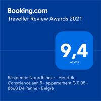 Residentie Noordhinder - Hendrik Consciencelaan 8 - appartement G 0 08 - 8660 De Panne - België - Chambres d'hôtes La Panne