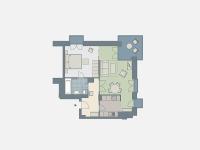 Kaiservillen Heringsdorf - Ferienwohnung mit 1 Schlafzimmer und Balkon D224 - Chambres d’hôtes