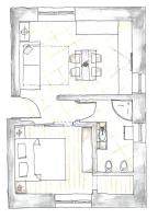 Apartment mit 1 Schlafzimmer