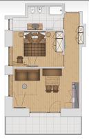 Apartment mit 1 Schlafzimmer