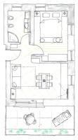 Apartment mit 1 Schlafzimmer und Terrasse