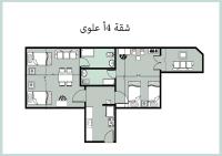Chalets4A sea and pool view 2Bed rooms without lounge 114 at Green Beach - B&B El Alamein
