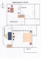Appartamento con 1 Camera da Letto e Balcone