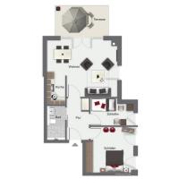 Apartment mit Terrasse