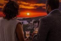 Hochzeitssuite mit Whirlpool und Meerblick