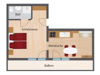  Apartamento de 1 dormitorio con vistas a la montaña