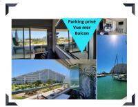 B&B Villeneuve-Loubet - Lovely apartment in Marina Baie des Anges- Baronnet - Sew view, free parking spaces on site, restaurants, beach, supermarket - Bed and Breakfast Villeneuve-Loubet