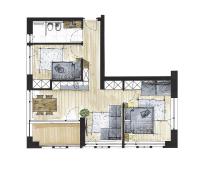 Appartamento con 2 Camere da Letto