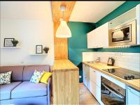 Centre Saint-Gervais Studio Vert moderne 2 pers proche télécabine - B&B Saint-Gervais-les-Bains