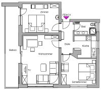 Appartamento con 2 Camere da Letto