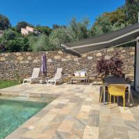 Rez de villa avec piscine privée, wifi, jardin clôturé - B&B Penta-di-Casinca
