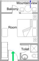 Doppelzimmer mit Bergblick