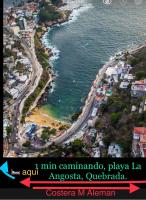 Departamento sobre Costera, 1min La Quebrada, 3m playas y yates - B&B Acapulco de Juárez