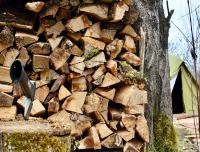 Tente bivouac Option bain chauffée au bois - B&B Idrac-Respaillès