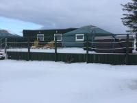Orange Yurt with Hot Tub- Sleeps 3 Parking & WiFi - Bed and Breakfast Turriff