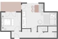 Appartement met 1 Slaapkamer