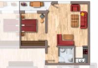 Appartamento con 1 Camera da letto con doccia