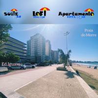 Apartamento Vista Mar 209 - 2 quartos - Praia do Morro - prédio frente Mar - varanda com vista mar - elevador - atravessou a avenida, já está na praia - com garagem - internet - B&B Guarapari