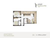 Comfort Two-Bedroom Apartment with Balcony (4 Adults)