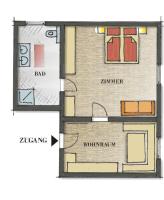 Apartamento de 1 dormitorio