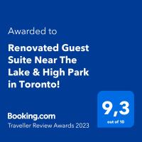 Renovated Guest Suite Near The Lake & High Park in Toronto!