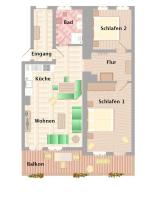 Appartement 2 Chambres avec Balcon