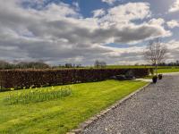 Habitación con cama extragrande y vistas al jardín 