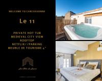 Le 11 JACUZZI avec Terrasses Clim Netflix Parking - B&B Carcasona