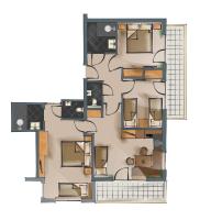 Appartement met 3 Slaapkamers