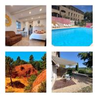 B&B Viens - Logement d'exception près du Colorado provencal dans une résidence au calme avec piscine offrant une vue imprenable sur le Luberon depuis sa terrasse - Bed and Breakfast Viens