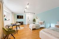 1BR 2Beds - kleiner privater Innenhof- Barrierefrei! -frisch saniert - Mozart EINS - B&B Bietigheim-Bissingen