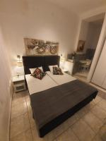 Estudio con cama extragrande y sofá cama
