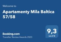 Apartamenty Mila Baltica 57/58 - Chambres d’hôtes Gdańsk