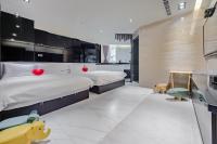 Superior Family Room with Wooden Bath