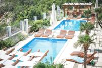 Beachfront apartment with pool, panoramic sea view - by Traveler tourist agency Krk - ID 2390 - B&B