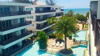 Beachfront Apartment with Balcony, Sea View & Pool View - Cha Am - Hua Hin - Bed and Breakfast Ban Pak Khlong Cha-am