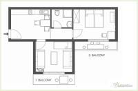 Apartamento de 2 dormitorios