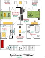 Apartment mit 1 Schlafzimmer, Balkon und Bergblick 