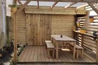 Maison de pêcheur BORD DE MER bois et pierre 6-8 pers - Ferienwohnung