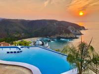 EXCLUSIVO BUNGALOW CON PLAYA SEMI-PRIVADA, Alberca vista Infinita al océano pacífico, playa Zipolite-Mazunte, 8 hermosas playas cercanas, vive experiencias inolvidables en este paraíso en las costas de Oaxaca, nómadas digitales Starlink WiFi 203 mbps - Chambres d’hôtes