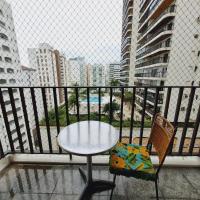 Apartamento 4 quartos, 3 banheiros, vista para o mar Pitangueiras, sacada, 1 vaga de garagem, apenas 50 metros do mar - Bed and Breakfast Guarujá