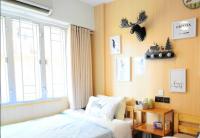 Vierpersoonskamer met Uitzicht op de Stad