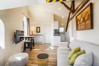 Beau L.O.F.T. sous les toits - vue sur mer 2 à 4 personnes - Résidence la Vague - Chambres d'hôtes Houlgate