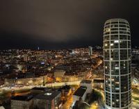 SAG Romantic 22 floor Panorama city free parking free wifi - B&B Bratislava