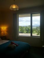 Habitación con cama extragrande y vistas a la montaña