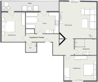 Apartment mit 2 Schlafzimmern