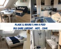 TOUT A PIED ! T2 25m2 - Parking privé - Wifi - B&B Larmor-Plage