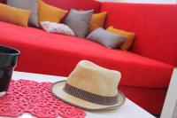 Red Studio Apartment with Sea View