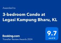 Legasi 3-bedroom condo - 5 mins walk to KLCC - Chambres d'hôtes Kuala Lumpur